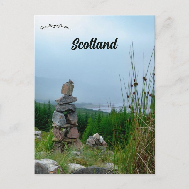 Postal Un Cairn en Escocia (Anverso)