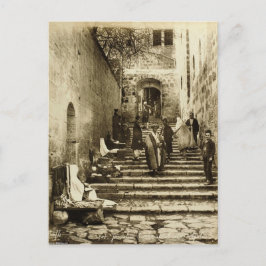 Postal Un callejón en la ciudad vieja de Jerusalén