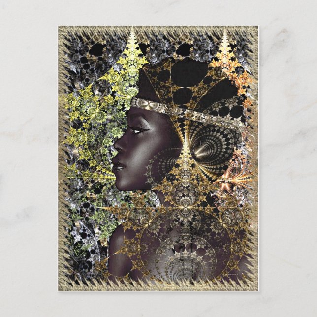 Postal Un camaleón de noche de selva (Anverso)