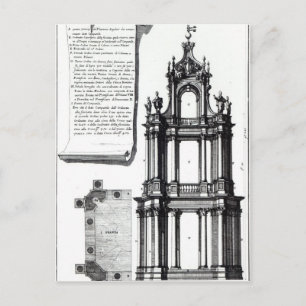 Postal Un campanile diseñado para San Pedro, Roma