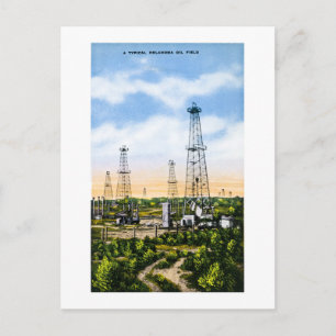 Postal Un campo petrolero típico de Oklahoma