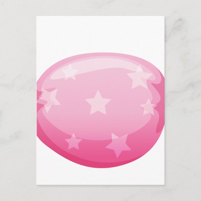 Postal un caramelo rosa (Anverso)