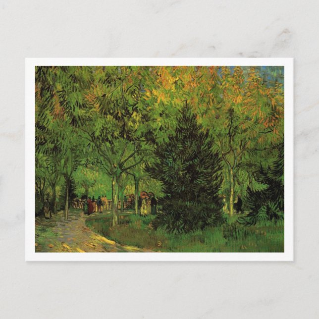 Postal Un carril en el jardín público de Arles (Anverso)