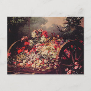 Postal Un carro de flores