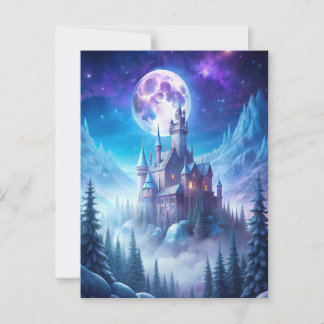 Postal Un castillo en invierno