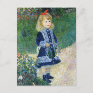 Postal Un chica con una lata de agua de Auguste Renoir