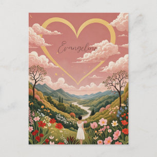 Postal Un Chica con una mirada sentida y personalizada