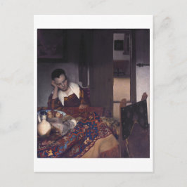 Postal Un Chica dormido por Johannes Vermeer