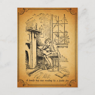 Postal Un chico solitario