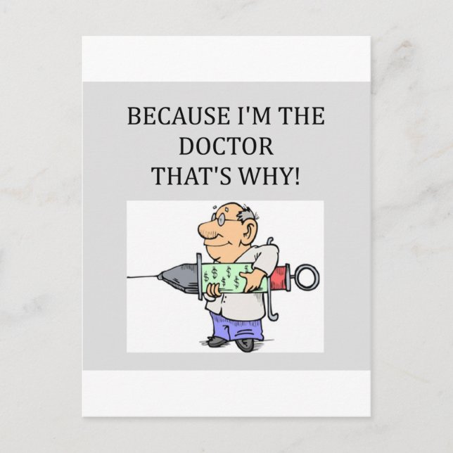 Postal un chiste de médico (Anverso)
