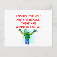 un chiste divertido de ganadores y perdedores