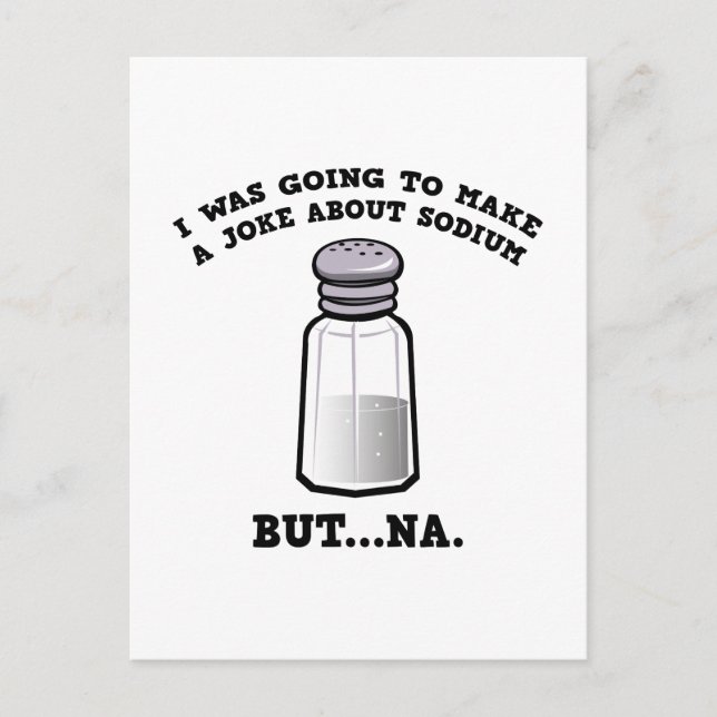Postal Un Chiste sobre el sodio (Anverso)