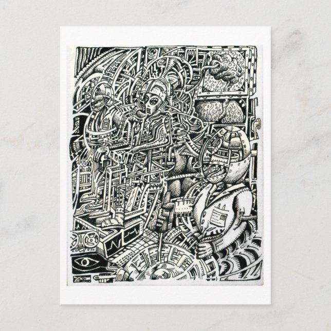 Postal Un choque para el sistema (silla eléctrica) (Anverso)