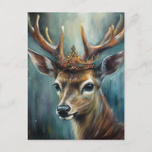 Postal Un ciervo lindo con una corona