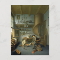 Un cirujano barbero cuidando el pie de un campesin