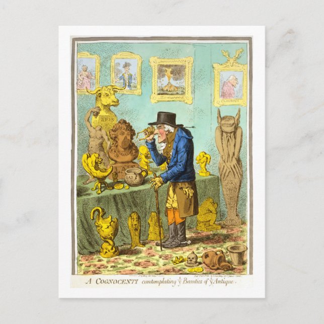 Postal Un Cognocenti contemplando (Anverso)