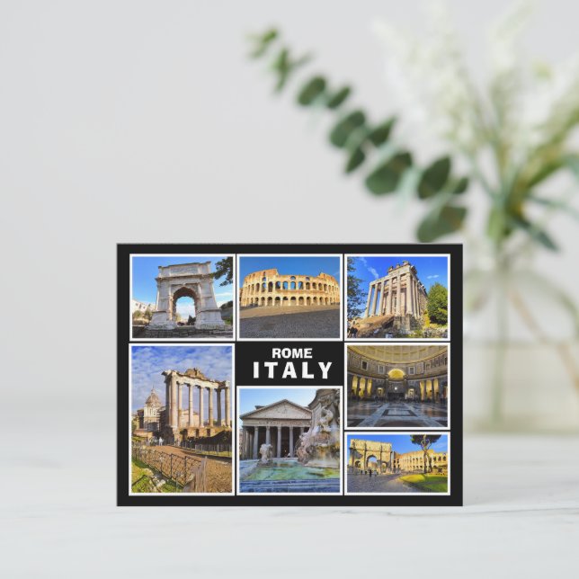Postal Un collage de Roma, Italia (Anverso de pie)