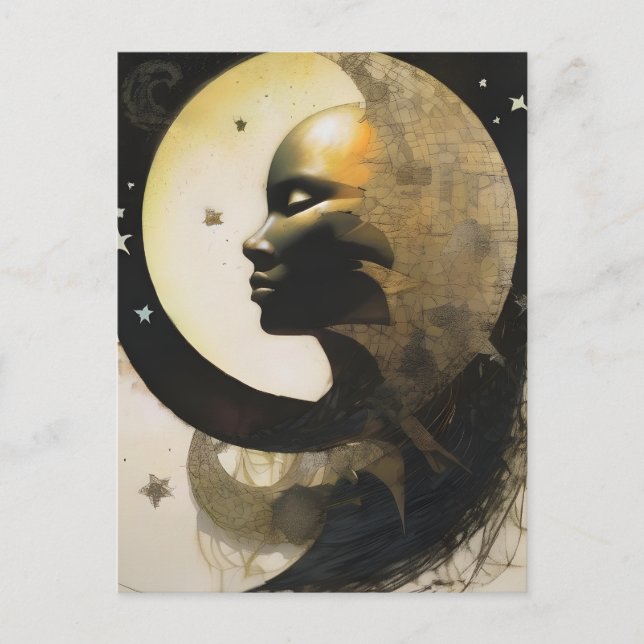 Postal Un collage único de mujeres celestes (Anverso)