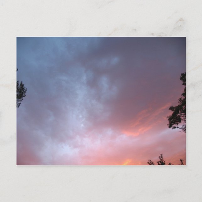 Postal Un colorido atardecer (Anverso)