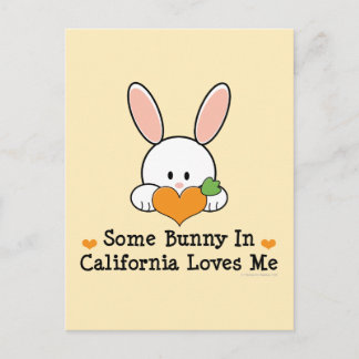 Postal Un conejo en California Me Ama Postcard