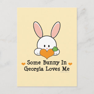 Postal Un conejo en Georgia Me Ama Postcard