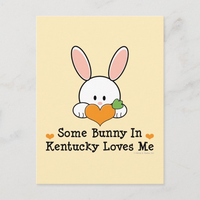 Postal Un conejo en Kentucky Me Ama (Anverso)