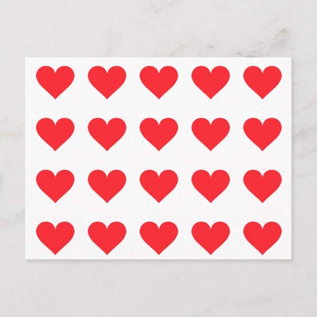 Postal Un corazón de amor y afecto (Anverso)