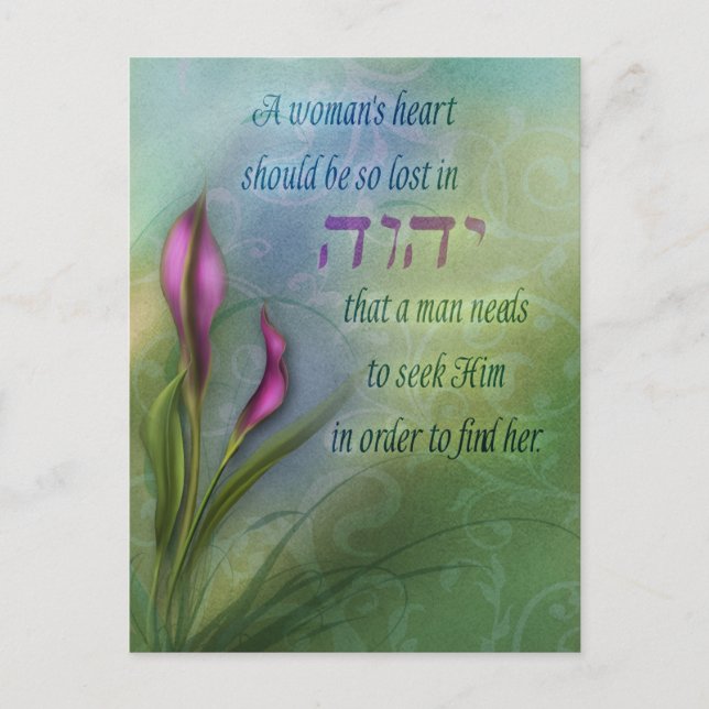 Postal Un corazón de mujeres - Calla Lily (Anverso)