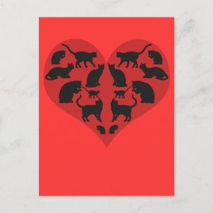 Postal Un Corazón Para Los Gatos