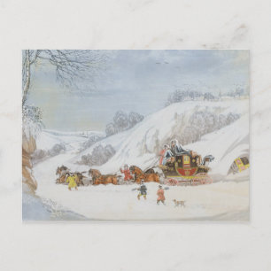 Postal Un correo en nieve profunda