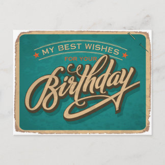 Postal Un cumpleaños azul