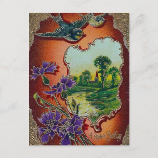 Postal Un cumpleaños feliz (Anverso)