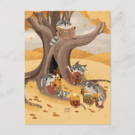 Postal Un curador de libros antiguos de Alexandra Dikaia