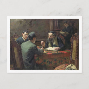 Postal Un debate teológico, 1888
