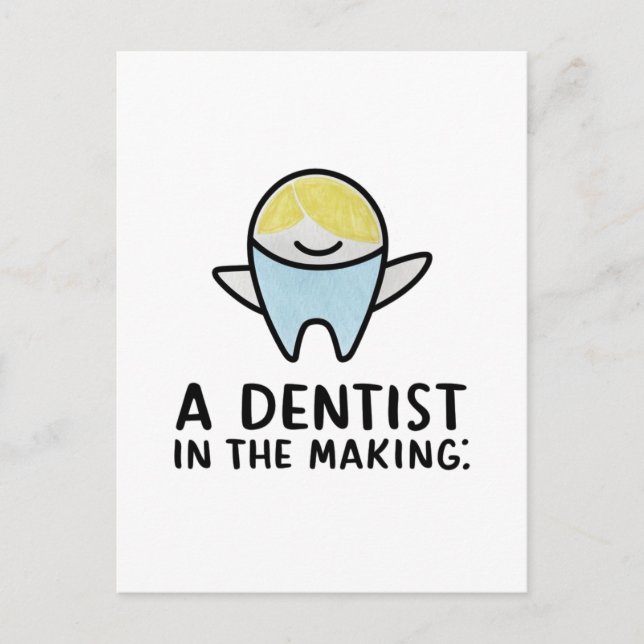 Postal Un dentista en formación  (Anverso)