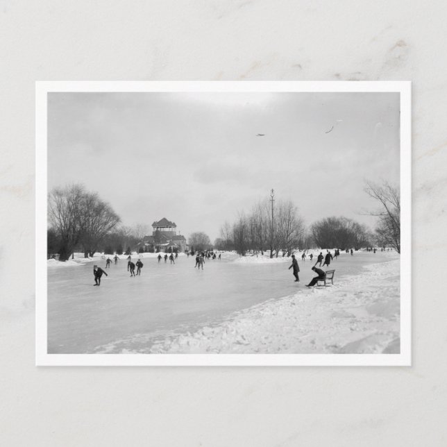 Postal Un deporte invernal (Anverso)