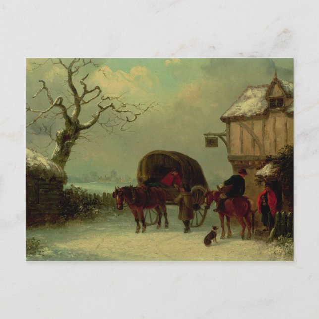 Postal Un descanso en el camino - Parada en el Inn (Anverso)