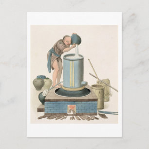 Postal Un destilador, plato 24 de 'El disfraz de China',