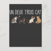 Un Deux Trois Cat Francés Pun Kitty Humor Pet Love