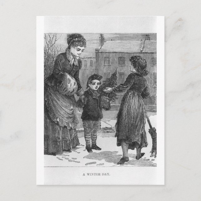 Postal Un día de invierno (Anverso)