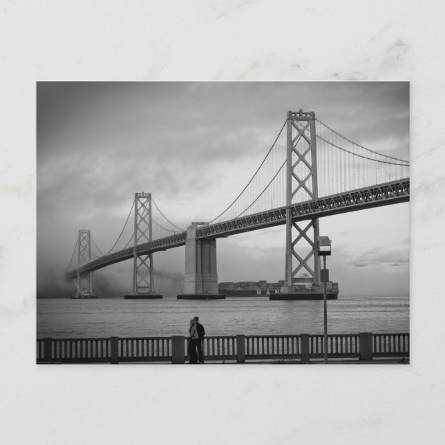 Postal Un día de niebla en la bahía (Anverso)