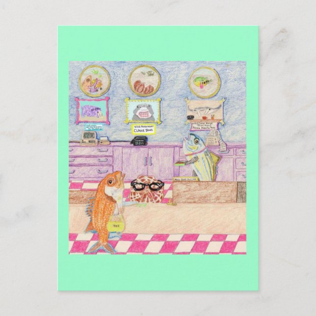 Postal Un Día En El Banco (Anverso)