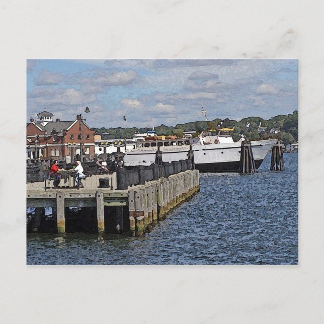 Postal Un día en el muelle (Anverso)