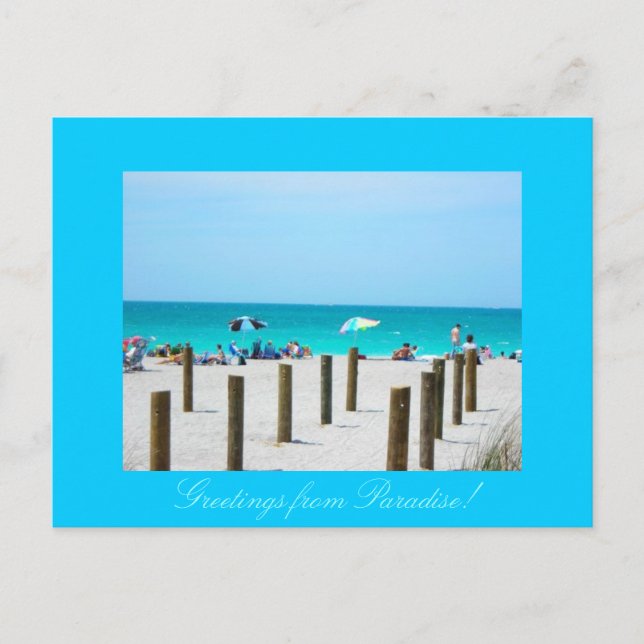 Postal Un día en el paraíso (Anverso)
