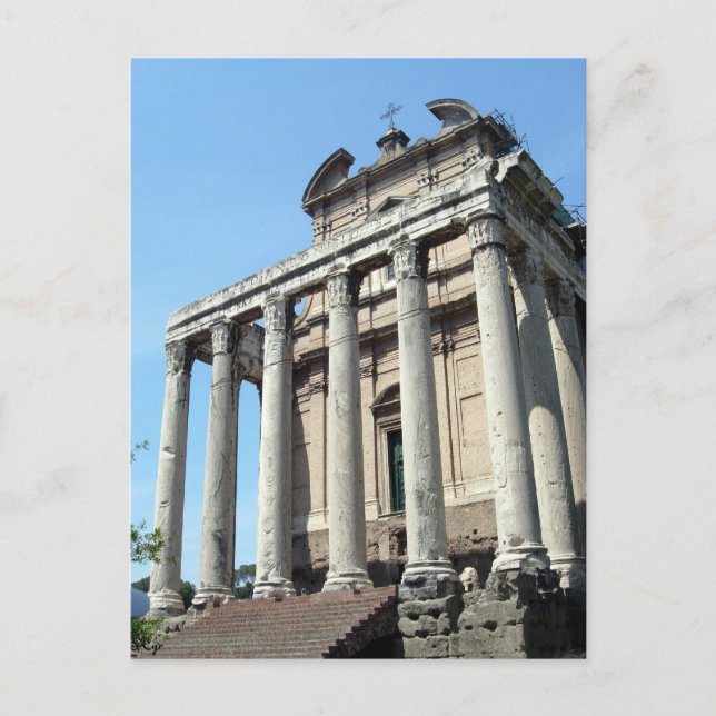 Postal Un día en Roma (Anverso)