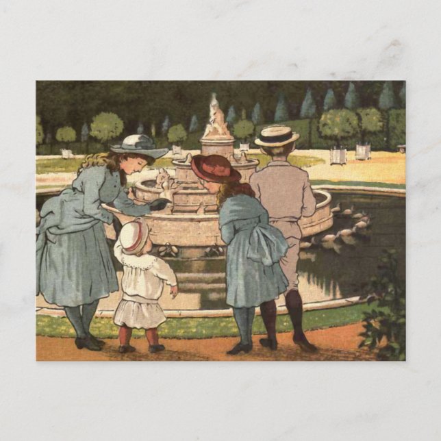 Postal "Un día en Versalles" (Anverso)