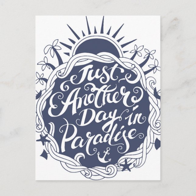 Postal Un Día Más En El Paraíso (Anverso)