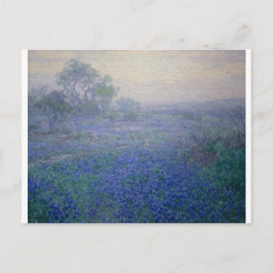 Postal "Un día nublado Bluebonnets cerca de San Antonio"