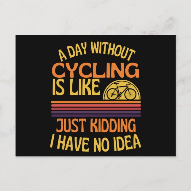 Postal Un día sin ciclismo divertido (Anverso)
