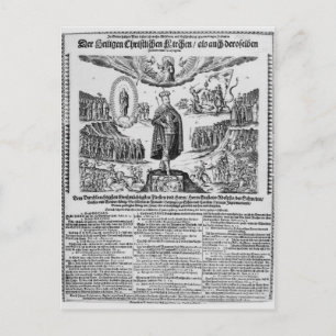 Postal Un diario alemán que representa al campeón de Adol